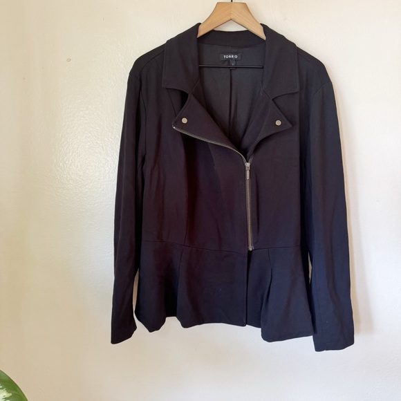 torrid Jackets & Blazers - Torrid | Ponte Knit Peplum Jacket